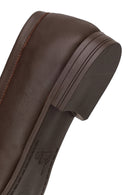 Kadın Kahverengi Toka Detaylı Deri Maskülen Loafer | Derimod