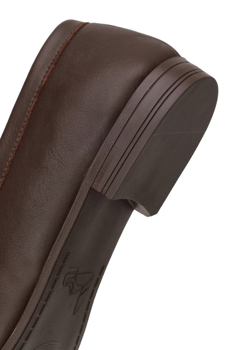 Kadın Kahverengi Toka Detaylı Deri Maskülen Loafer