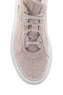 Women's Leather Suede High Sole Sneaker | Derimod