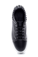 Men's Leather Studded Detailed Sneaker | Derimod