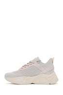 Women's Beige Thick Soled Fabric Sneaker | Derimod