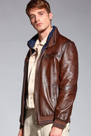 Jason Men's Leather Jacket | Derimod