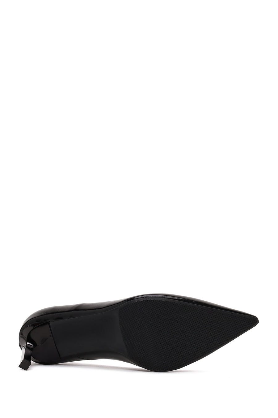 Woman Black Thin-Heeled Patent Leather Leather Stiletto