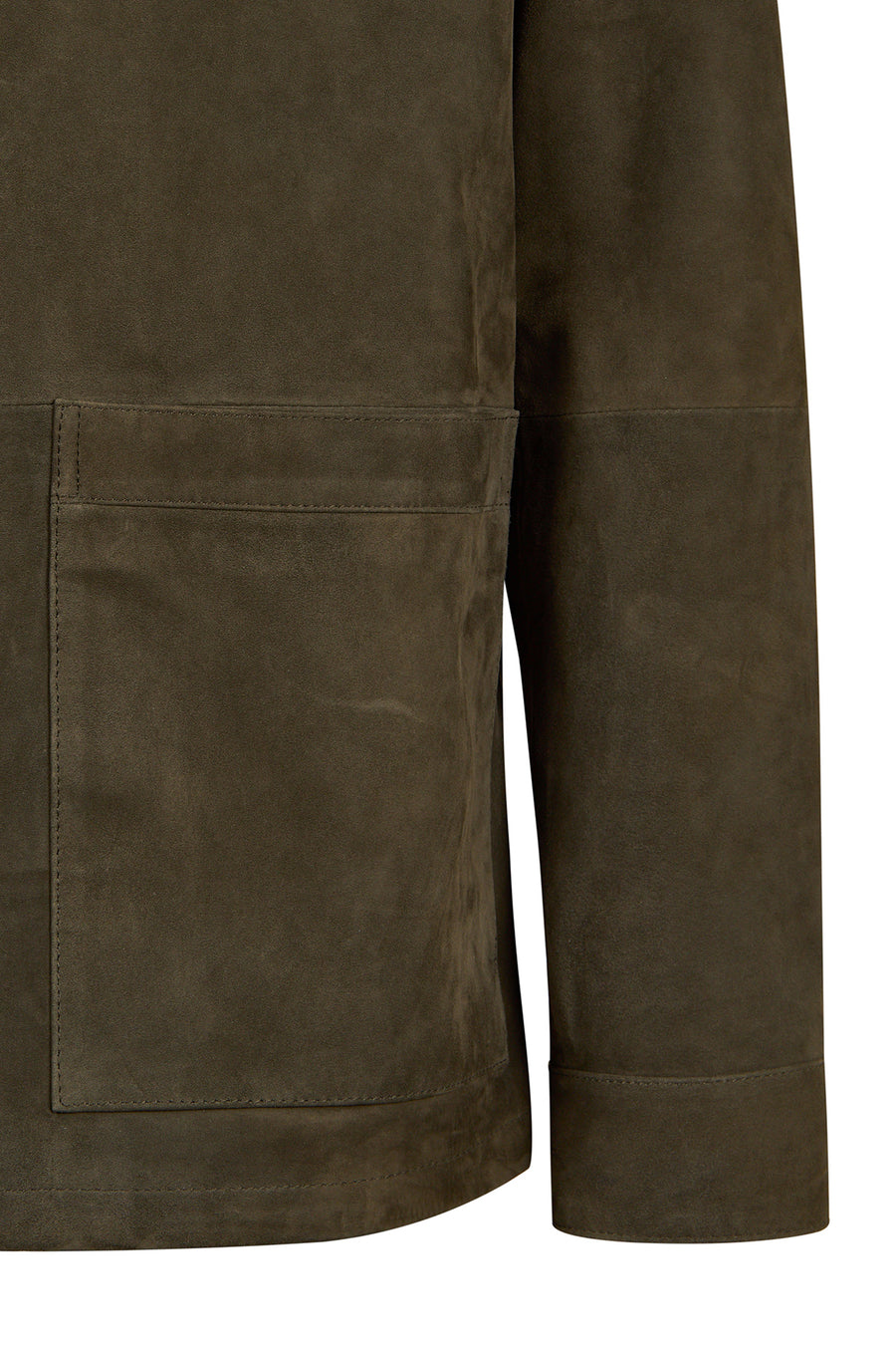 Ruiz Male Green Suede Leather Jacket