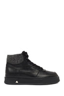 Men's Black Lace-Up Thick-Sole Leather Sport Boots | Derimod