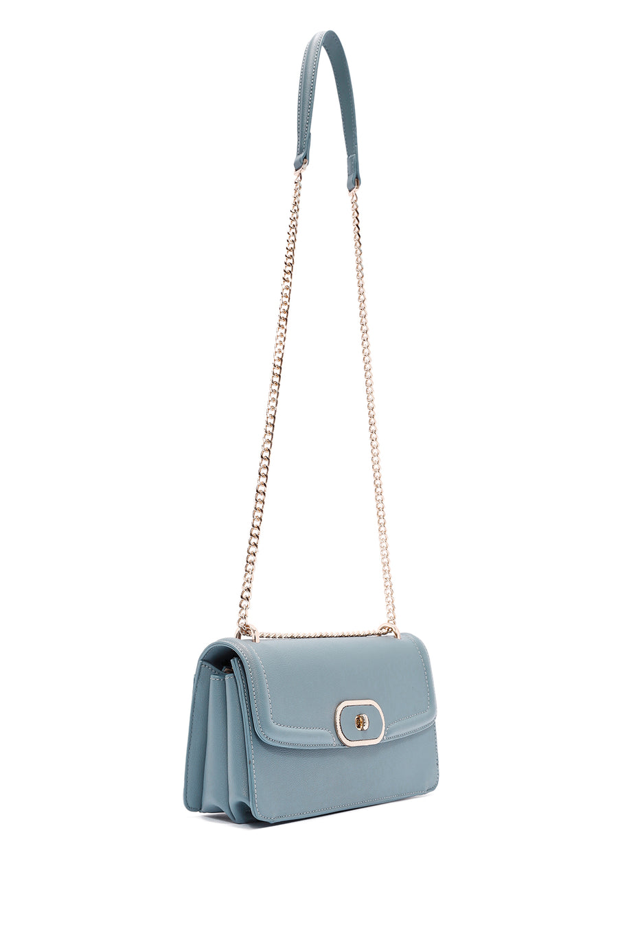 Women's Blue Long Chain Shoulder Bag