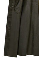 Los Angeles Woman Green Suede Coat | Derimod
