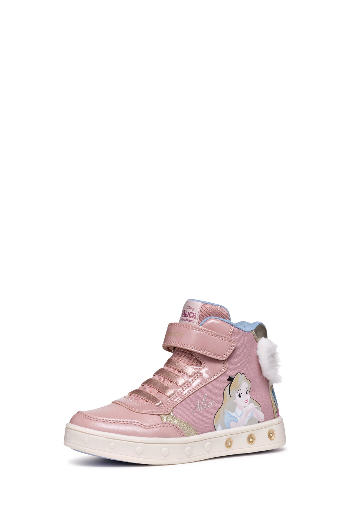 Geox Kız Çocuk Pembe Skylin Bantlı Desenli Bilekli Sneaker