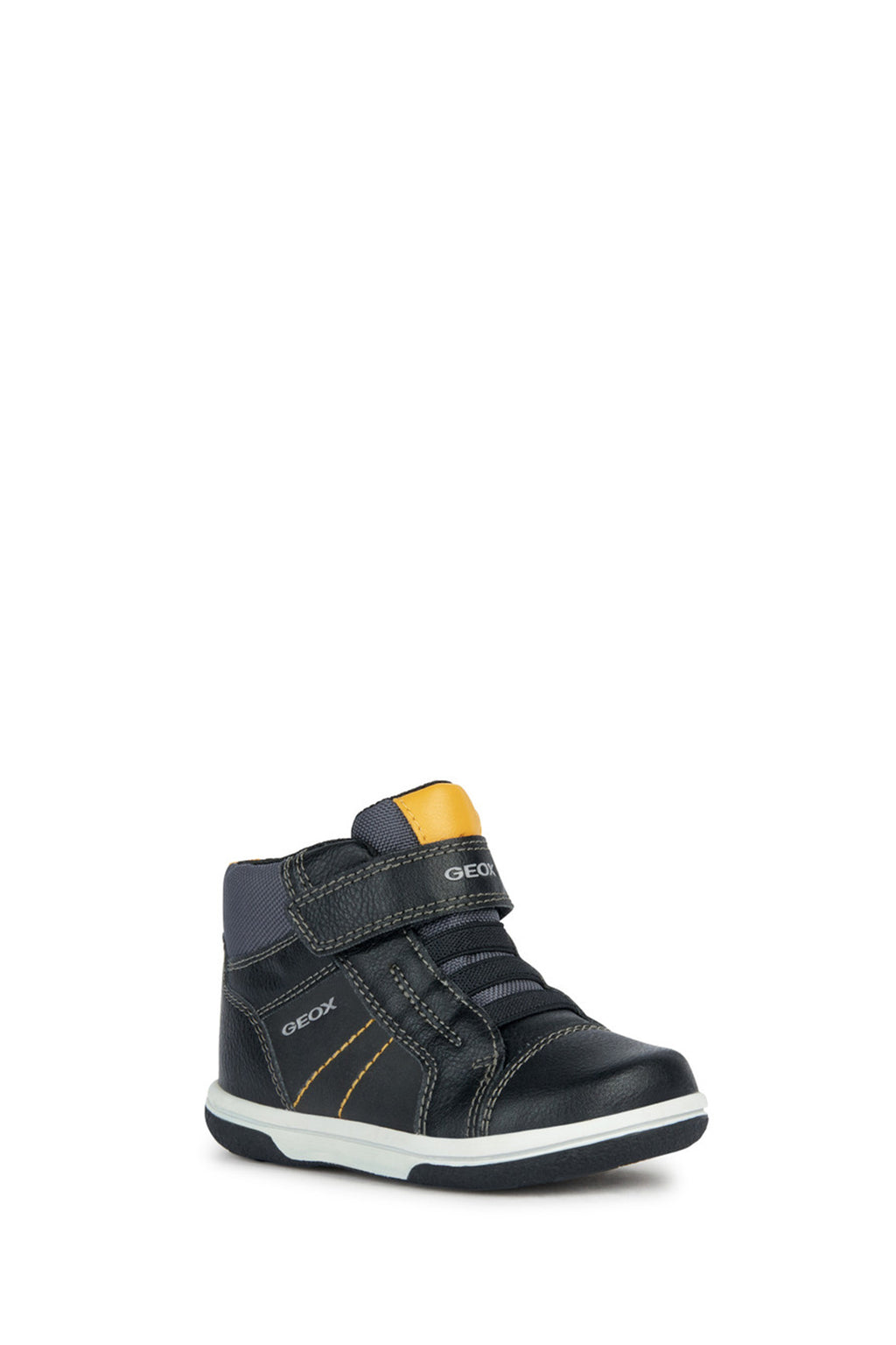 Geox Erkek Bebek Siyah Bantlı Deri Sneaker