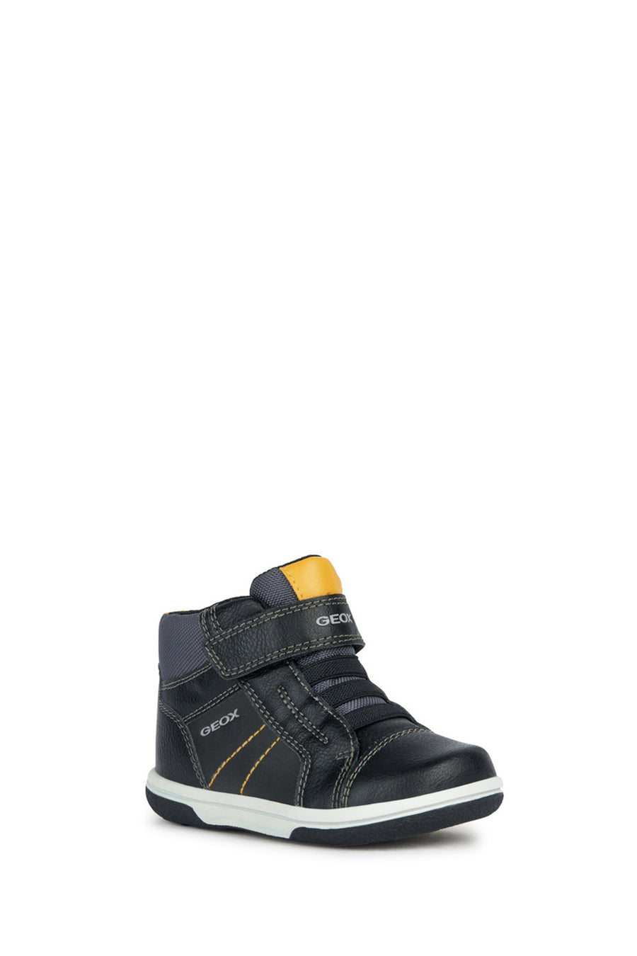 Geox Erkek Bebek Siyah Bantlı Deri Sneaker