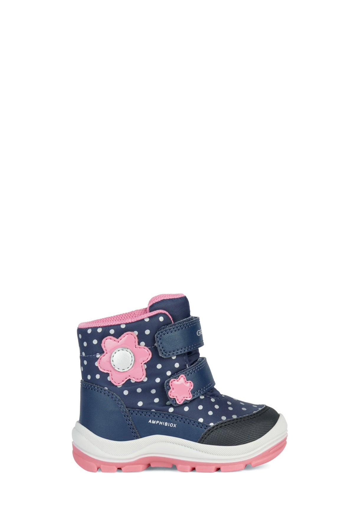 Geox Kız Bebek Lacivert Bantlı Baskılı Deri Bot B363WB0MNBCC4268 | Derimod