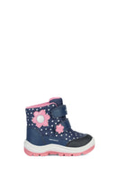 Geox Kız Bebek Lacivert Bantlı Baskılı Deri Bot | Derimod