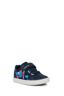Geox Erkek Bebek Lacivert Gisli Bantlı Deri Sneaker | Derimod