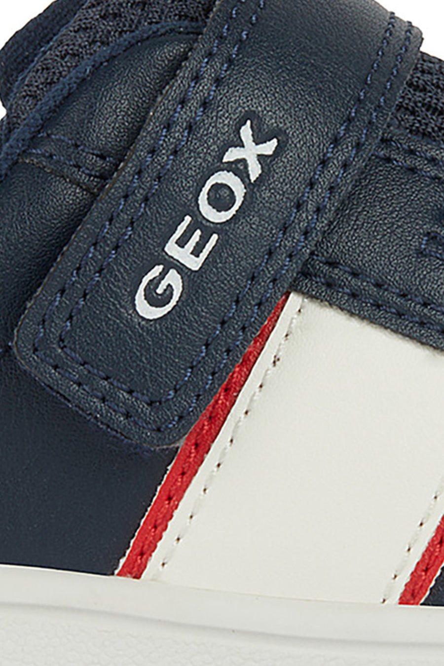Geox Erkek Bebek Lacivert B Eclyper A - Synt. Lea Çift Bantlı Sneaker