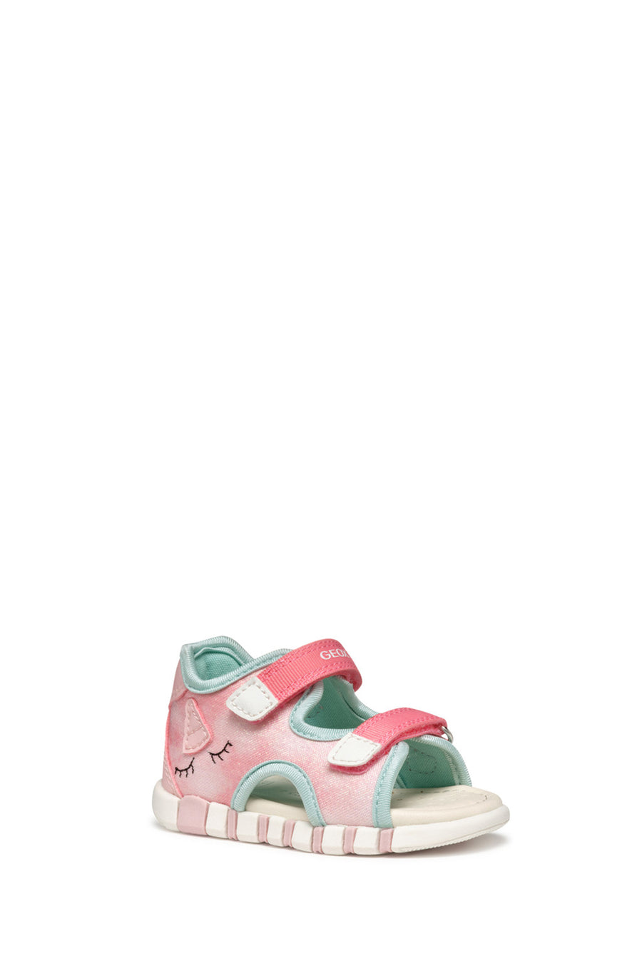 Geox Kız Bebek Pembe B Sandal Iupidoo A - Text + Gbk Çift Bantlı Kumaş Sandalet