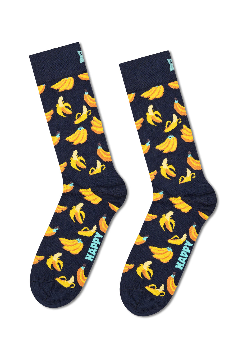 Happy Socks Male Navy Patterned Cotton Socks BAN01-6550 | Derimod
