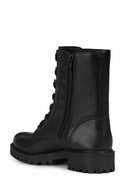 Geox Kadın Siyah Hoara Deri Fermuarlı Casual Bot | Derimod