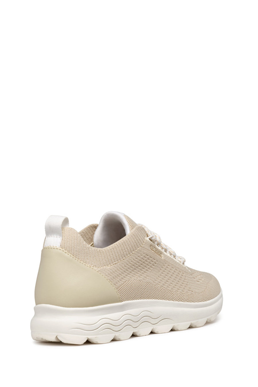 Geox Kadın Vizon D Spherica A - Knitted Text Bağcıklı Kalın Tabanlı Kumaş Sneaker