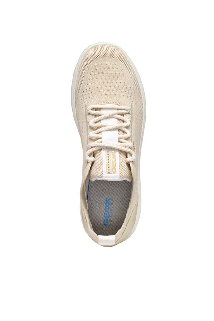 Geox Kadın Vizon D Spherica A - Knitted Text Bağcıklı Kalın Tabanlı Kumaş Sneaker