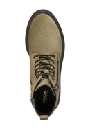 
Geox Women’s Khaki Lace-Up Zippered Suede Leather Combat Boot
 | Derimod