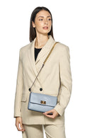 Geox Women Blue Liliane Chain Strap Leather Crossbody Bag | Derimod