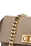 Geox Women Mink Liliane Chain Strap Leather Crossbody Bag | Derimod