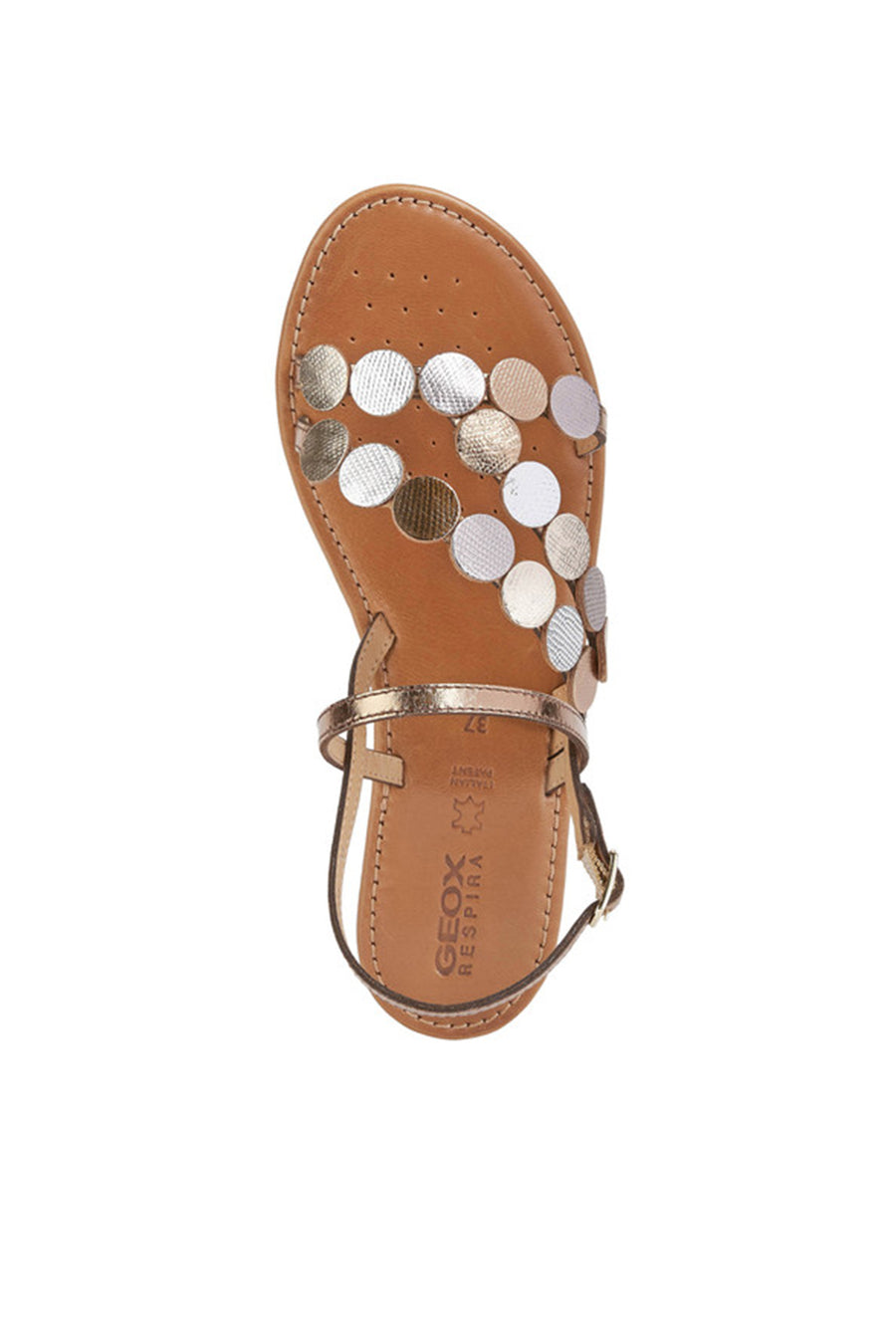 Geox Kadın Bronz D Sozy S X Deri Sandalet