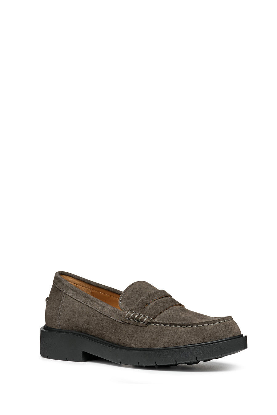 Geox Kadın Gri Spherica Ec1 Süet Deri Maskülen Loafer