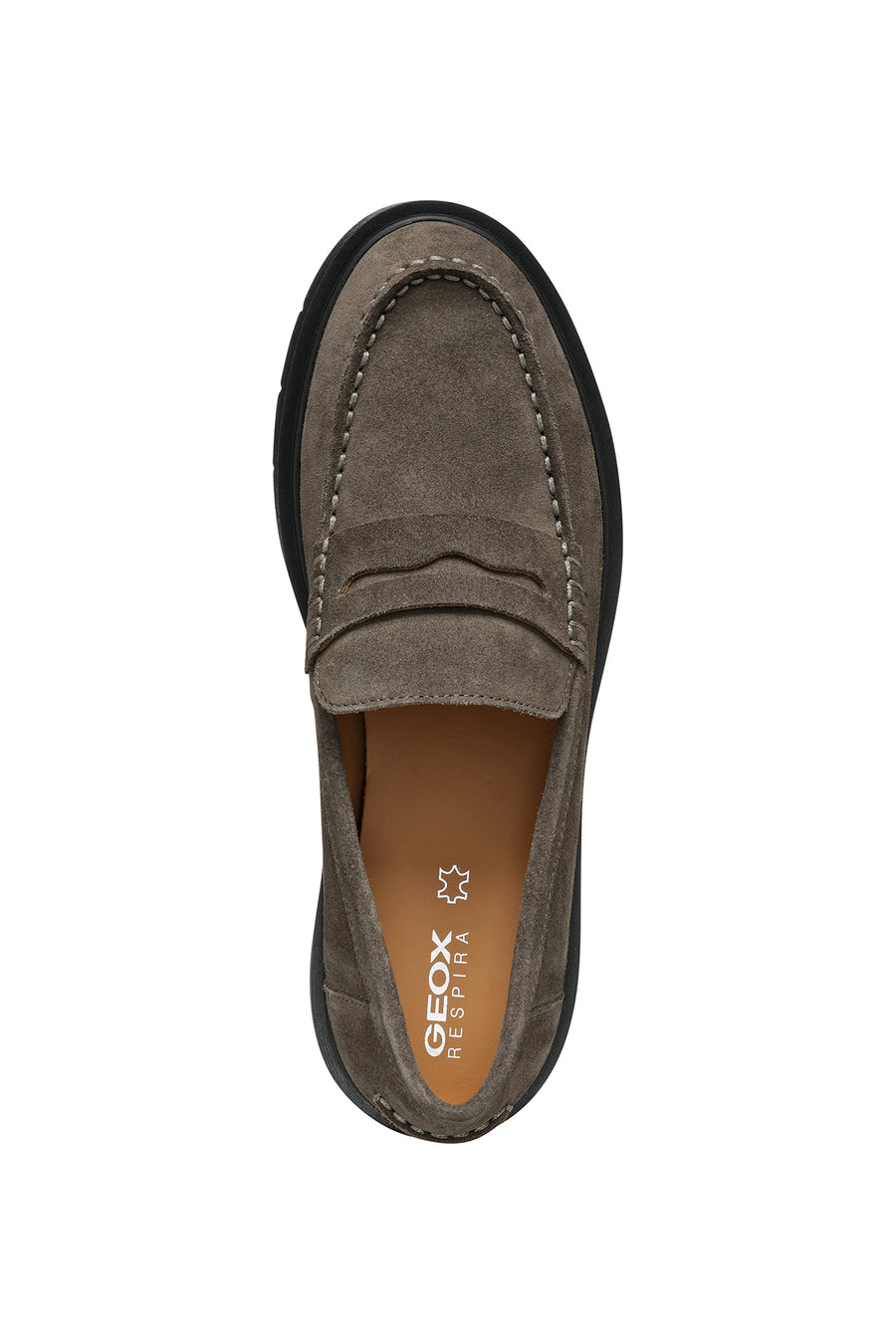 Geox Kadın Gri Spherica Ec1 Süet Deri Maskülen Loafer