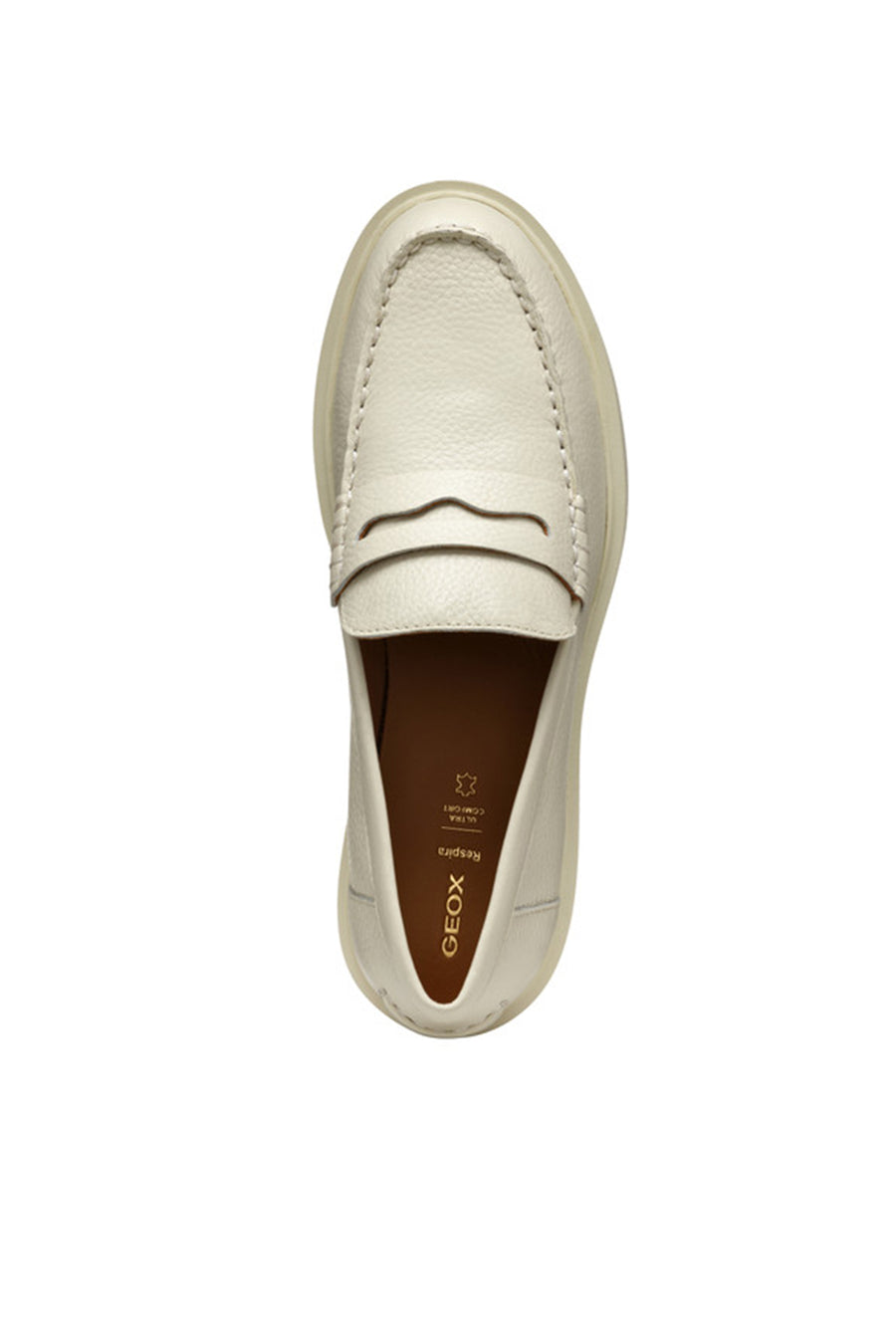 Geox Kadın Krem D Spherica Ec1 Deri Maskülen Loafer