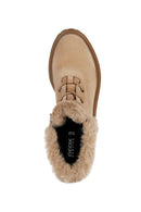 Geox Women's Beige İridea Suede Leather Boots | Derimod