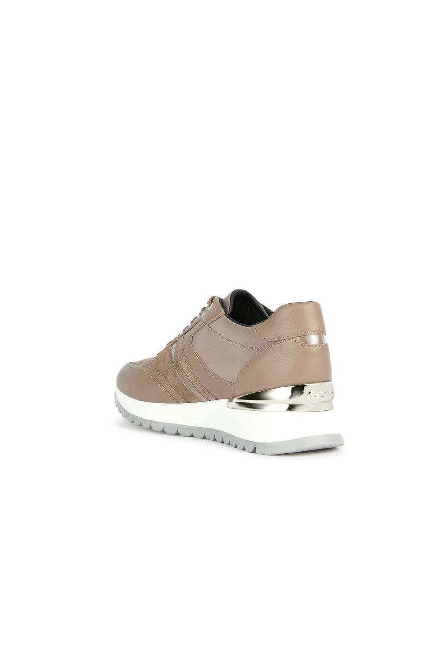 Geox Kadın Vizon Desya Süet Deri Kalın Topuklu Bağcıklı Sneaker