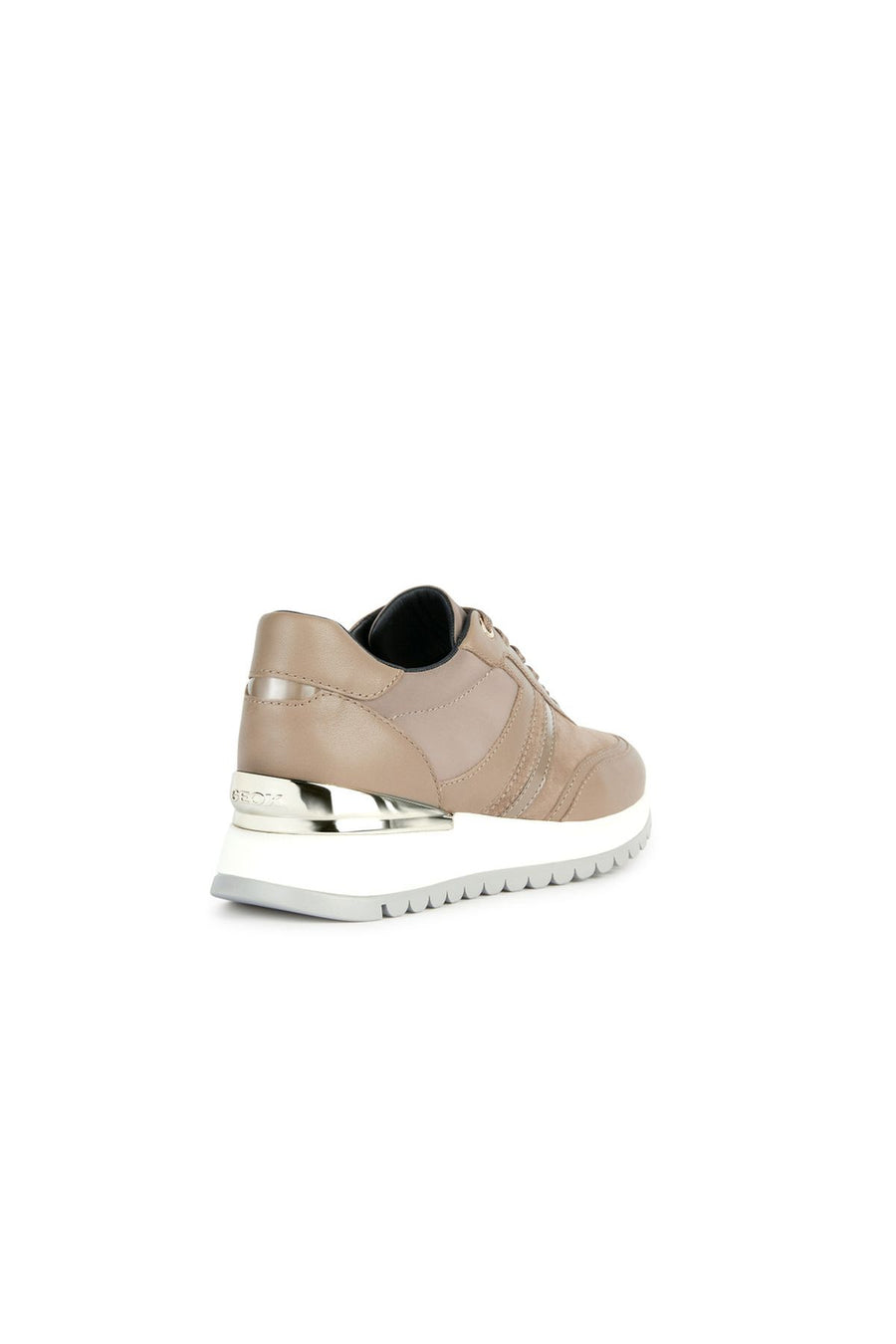 Geox Kadın Vizon Desya Süet Deri Kalın Topuklu Bağcıklı Sneaker