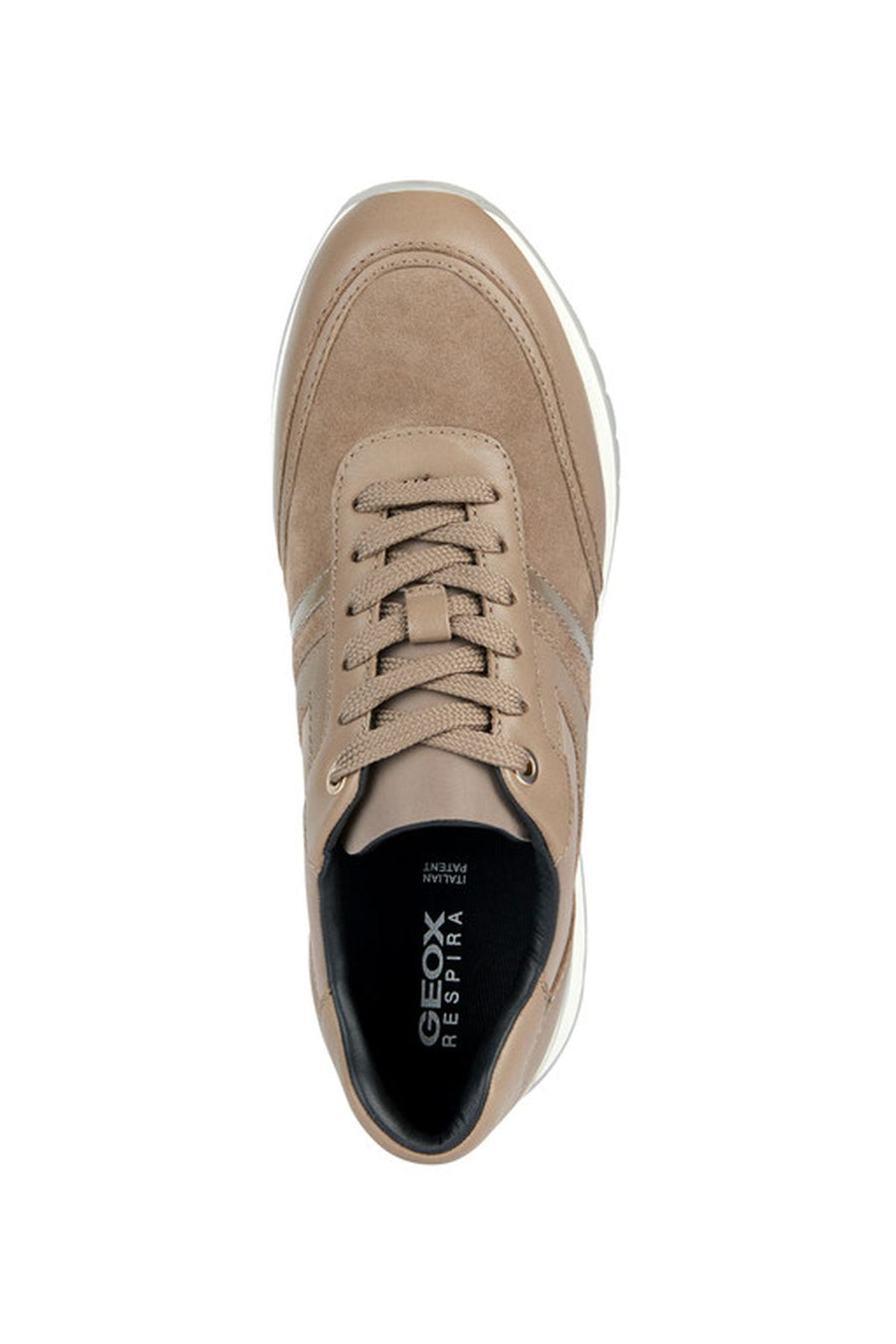 Geox Kadın Vizon Desya Süet Deri Kalın Topuklu Bağcıklı Sneaker