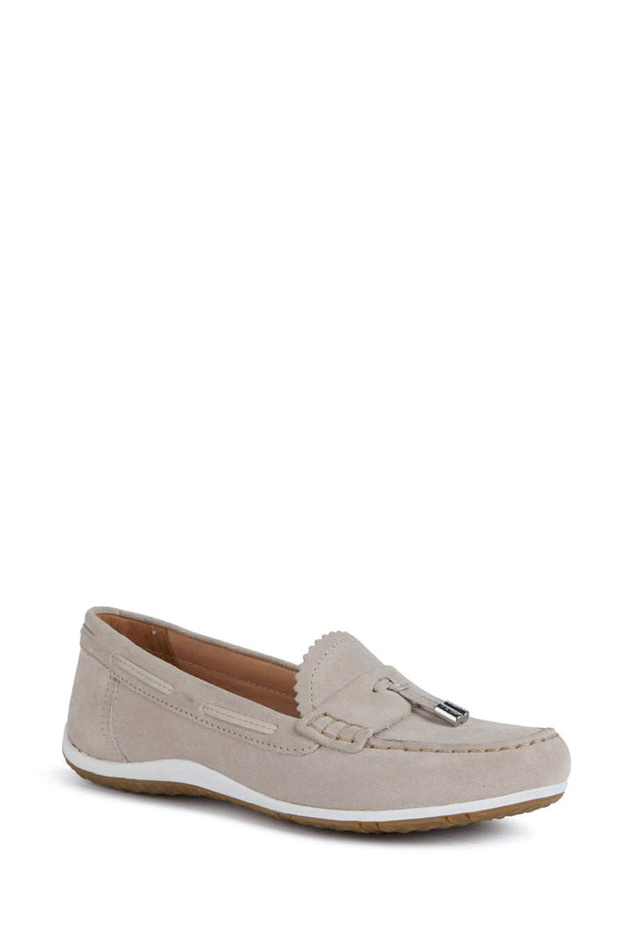 Geox Kadın Vizon  Vega Moc Moccasin Püsküllü Süet Deri Loafer