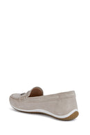 Geox Women Mink Vega Moc Moccasin Tasselled Suede Leather Loafer | Derimod