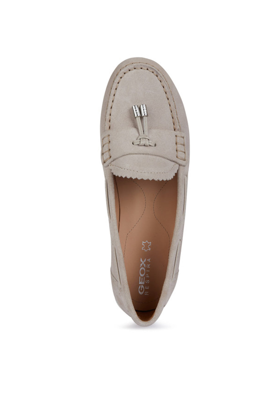 Geox Kadın Vizon  Vega Moc Moccasin Püsküllü Süet Deri Loafer