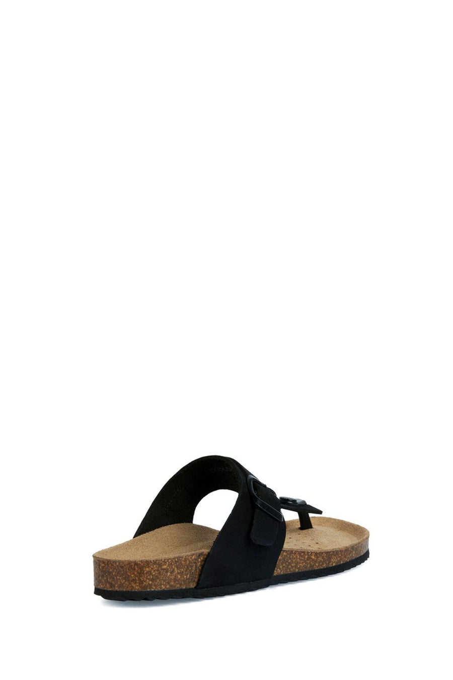 Geox Women's Black Brionia Nubuck Leather Flip Flops