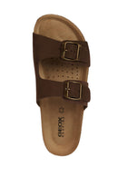 Geox Kadın Kahverengi D Brionia Nubuk Deri Terlik | Derimod