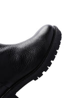 Geox Women's Black Zippered Leather Boots | Derimod