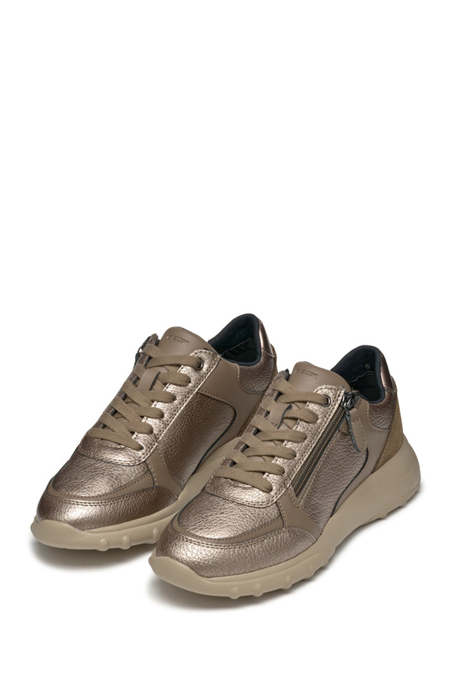 Kadın Kadın Vizon Spherica Bağcıklı Kalın Tabanlı Deri Sneaker