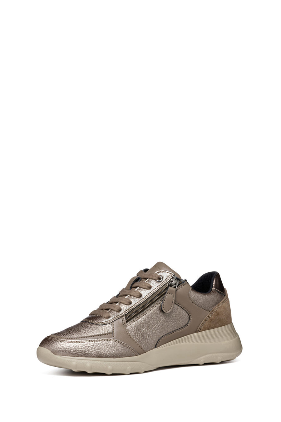 Kadın Kadın Vizon Spherica Bağcıklı Kalın Tabanlı Deri Sneaker