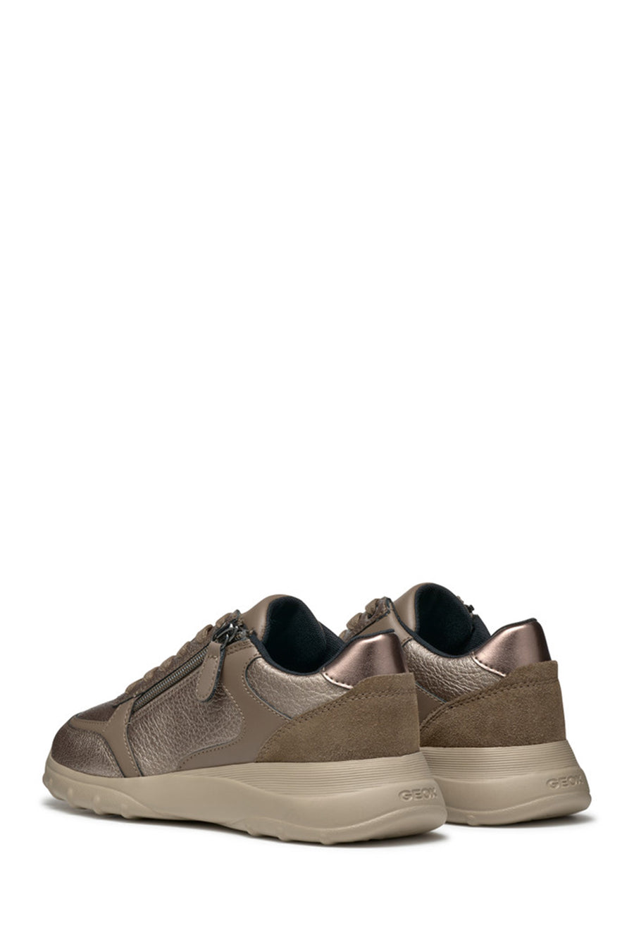 Kadın Kadın Vizon Spherica Bağcıklı Kalın Tabanlı Deri Sneaker