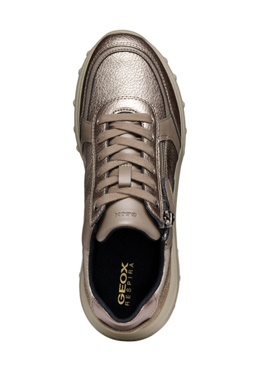 Kadın Kadın Vizon Spherica Bağcıklı Kalın Tabanlı Deri Sneaker