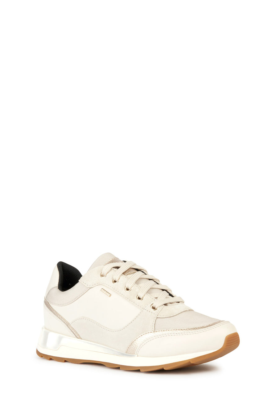 Geox Kadın Bej Bağcıklı Deri Sneaker