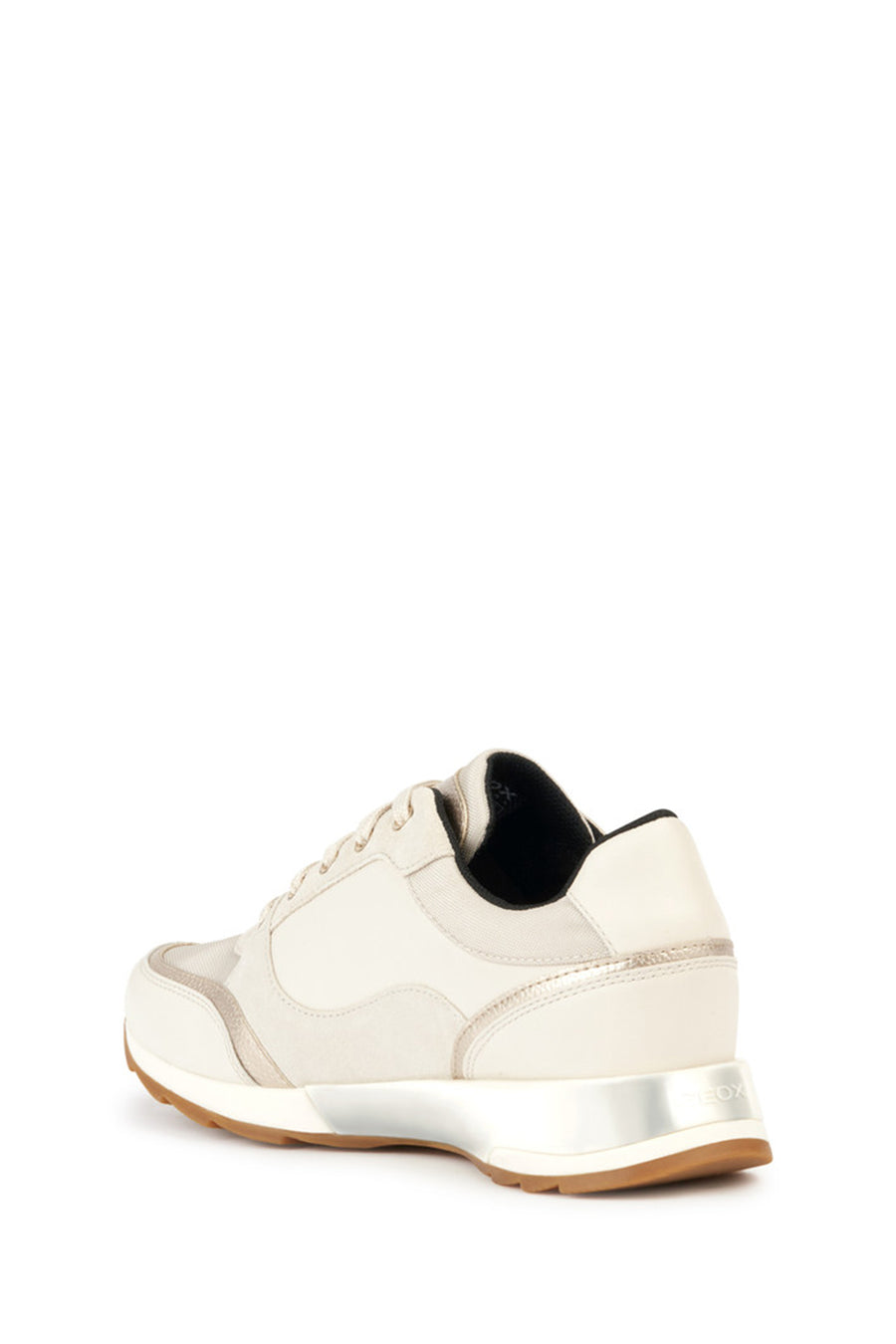 Geox Kadın Bej Bağcıklı Deri Sneaker