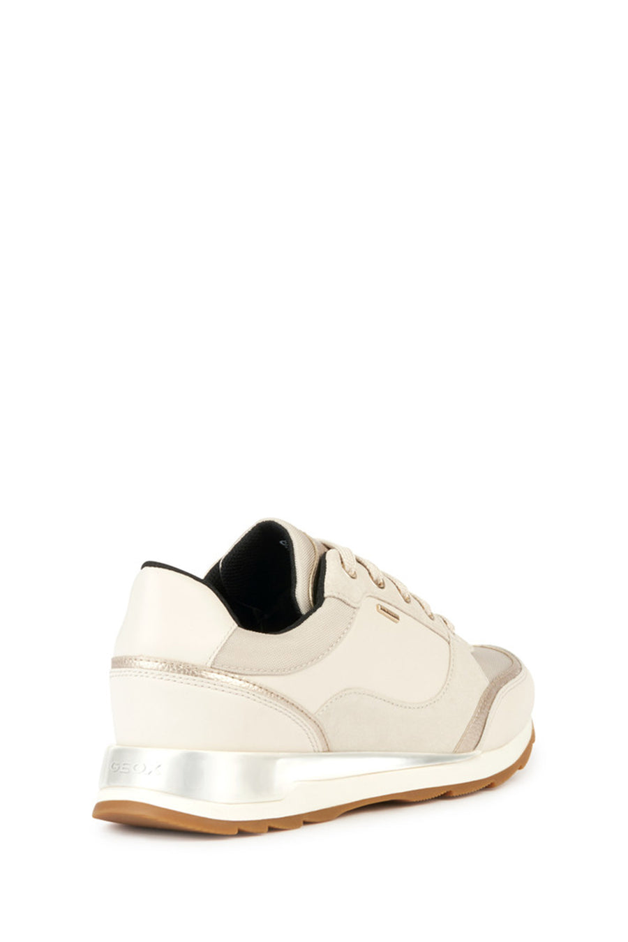 Geox Kadın Bej Bağcıklı Deri Sneaker