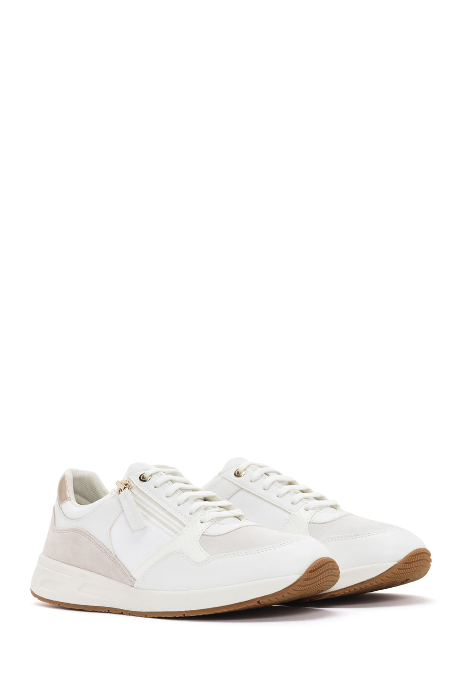 Geox Kadın Beyaz Bulmya Bağcıklı Deri Sneaker