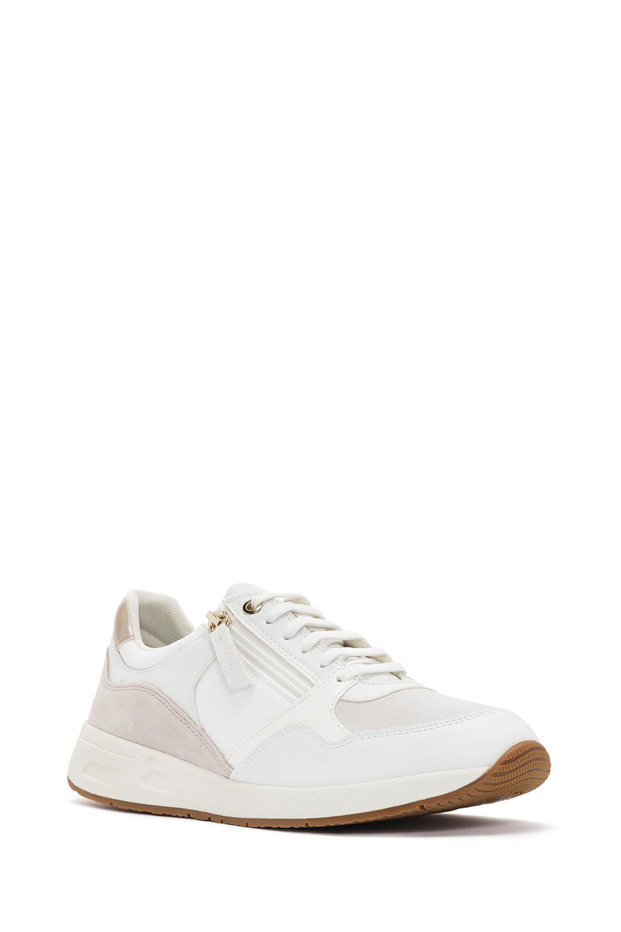 Geox Kadın Beyaz Bulmya Bağcıklı Deri Sneaker