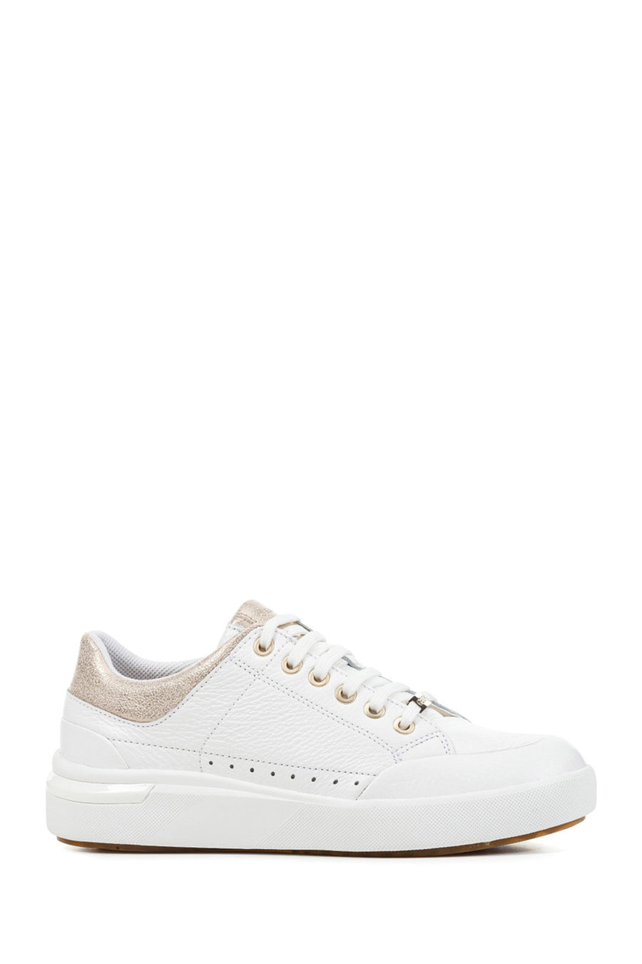 Geox Kadın Beyaz Dalyla Bağcıklı Deri Sneaker D36QFA046BNC1ZB5 | Derimod